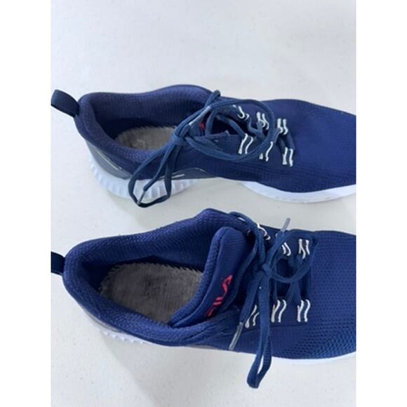 "FILA" Men's Athletic Sneakers, Navy, No Insole, Size 12, Washed, Prer-owned - Picture 2 of 12